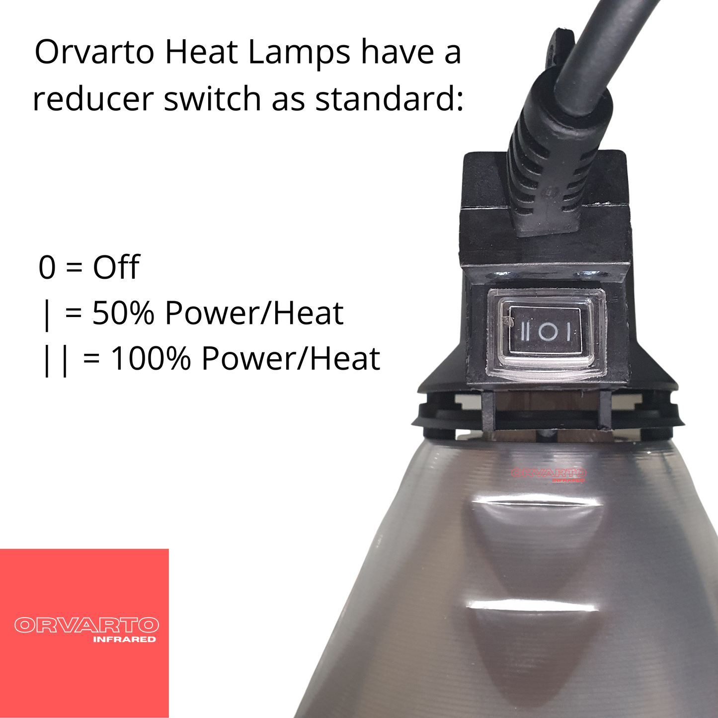Orvarto Traditional Infra-Red Lamp - with reducer, without guard